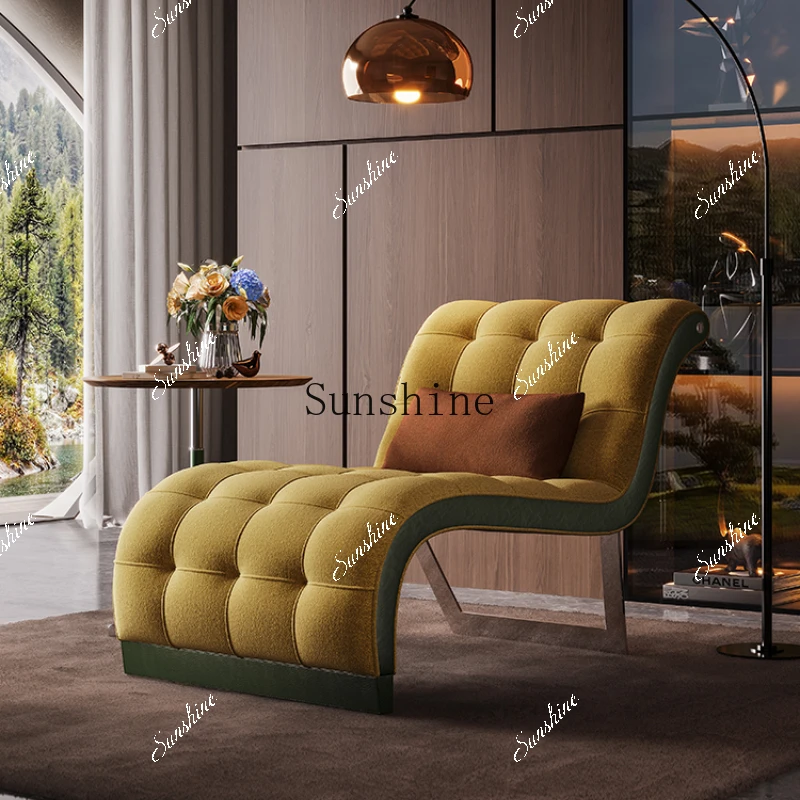 Chenier Fabric Home Living Room Balcony Simple Leisure Single Sofa Chair  FT