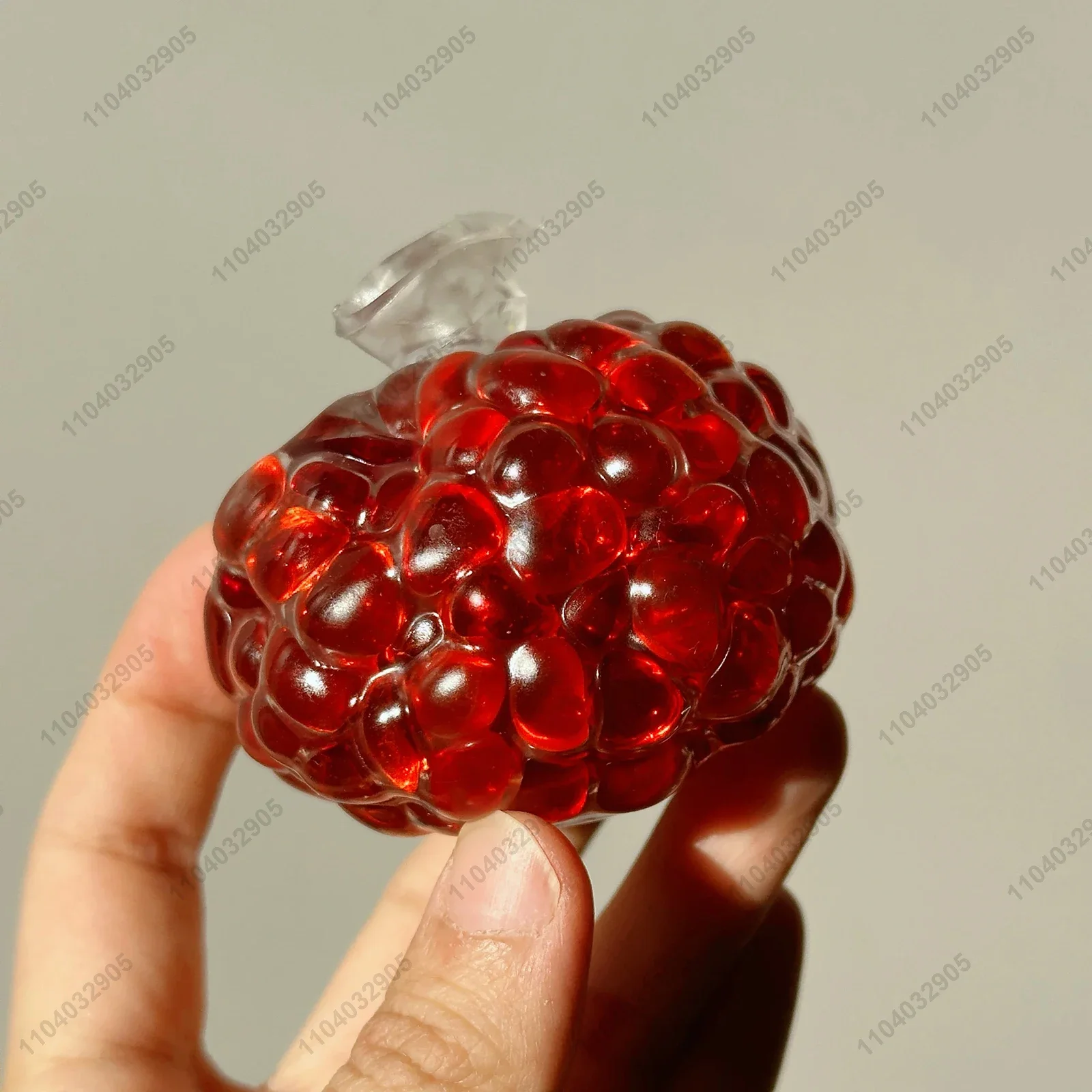 Red Stone Squeaky Stress Ball Shapable Vacuum Jade Squishy Ball Mochi Toy Squeeze Ball Stress Relieve Stress Hand Relax Toy