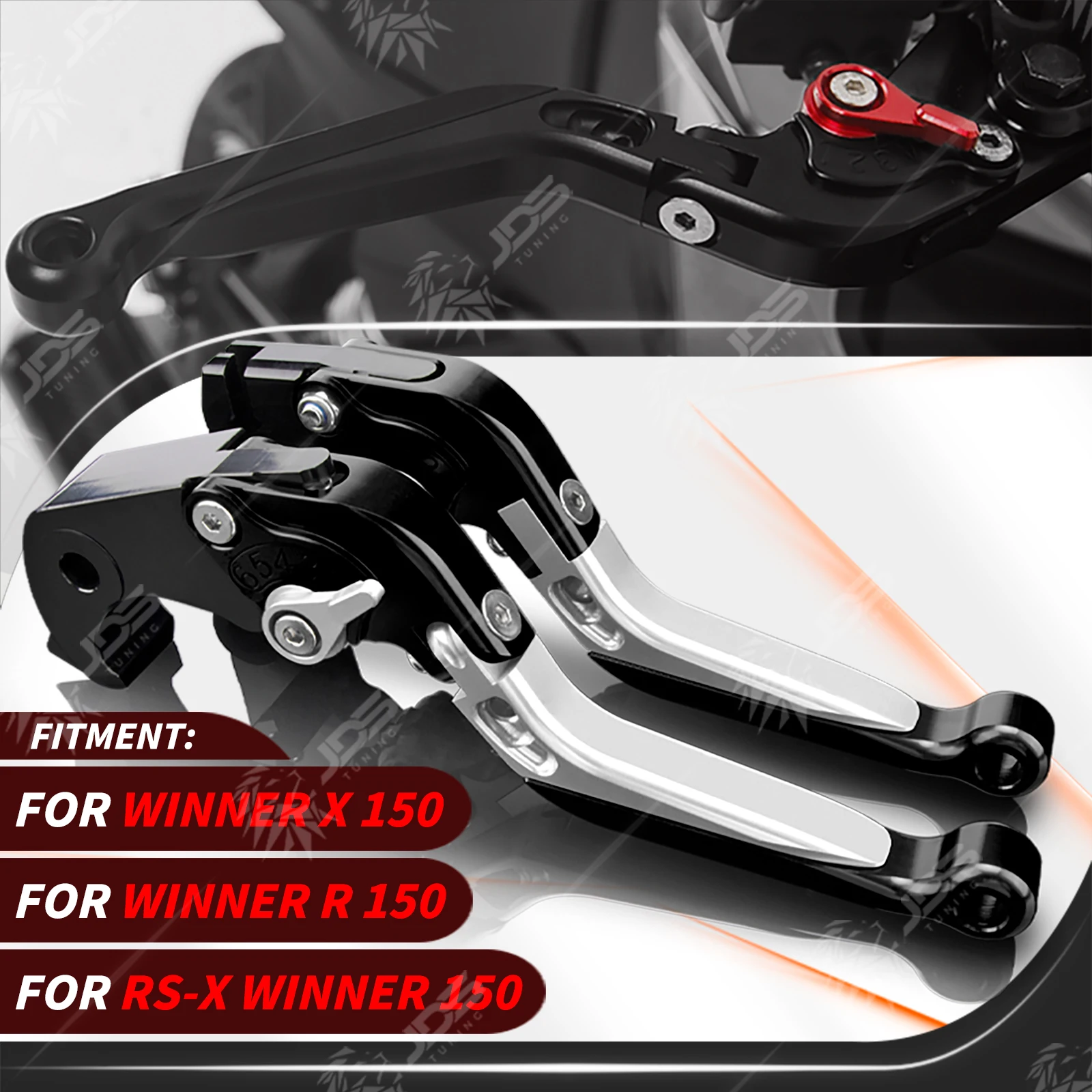 Palancas de Embrague y Freno Ajustables y Plegables JDSTUNING para Honda WINNER X/WINNER R/RSX WINNER 150, Accesorios y Repuestos