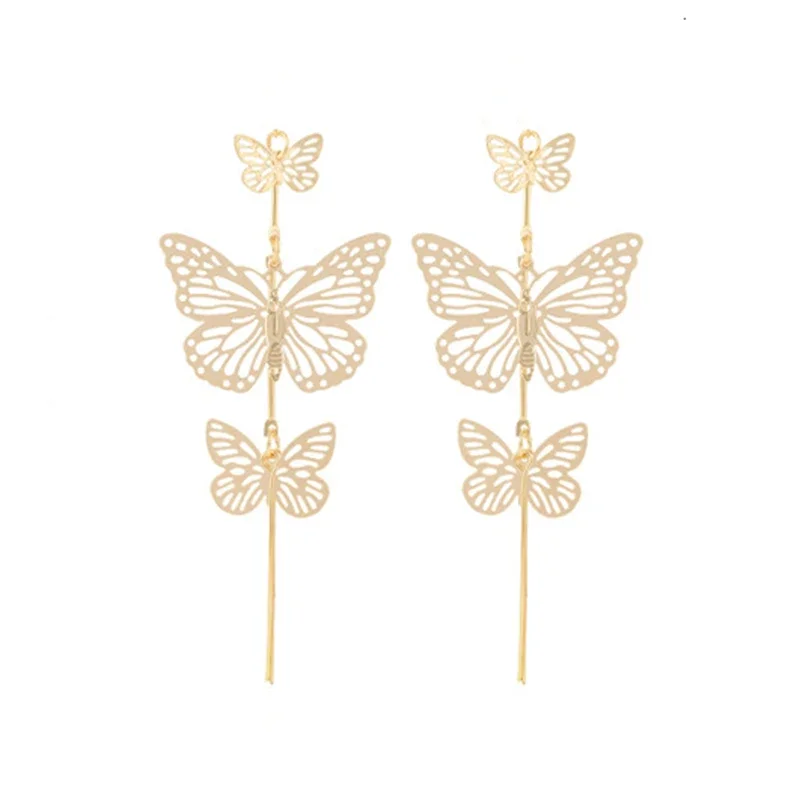 Engood 60Pcs Exaggerated Hollow Butterfly Button Sewing Trim & Embellishments Craft Buckle DIY Jewelry Earring Necklace Pendants