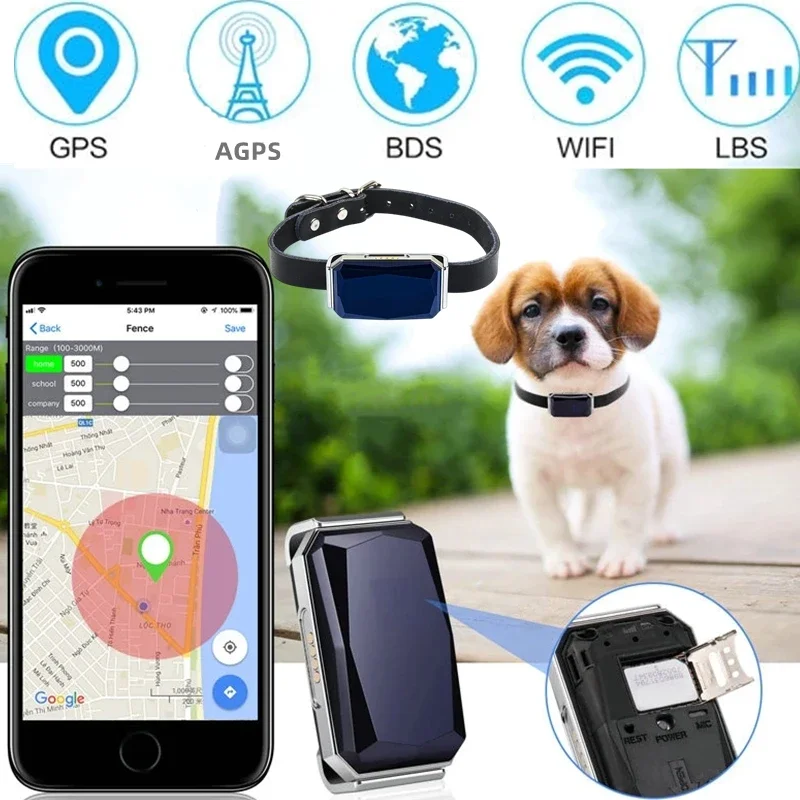 With Gps Tracker Pet Collar Waterproof Anti-Lost Dog Collar For Dogs Cats Outdoor Long Standby Footprint Tracking Locator Items