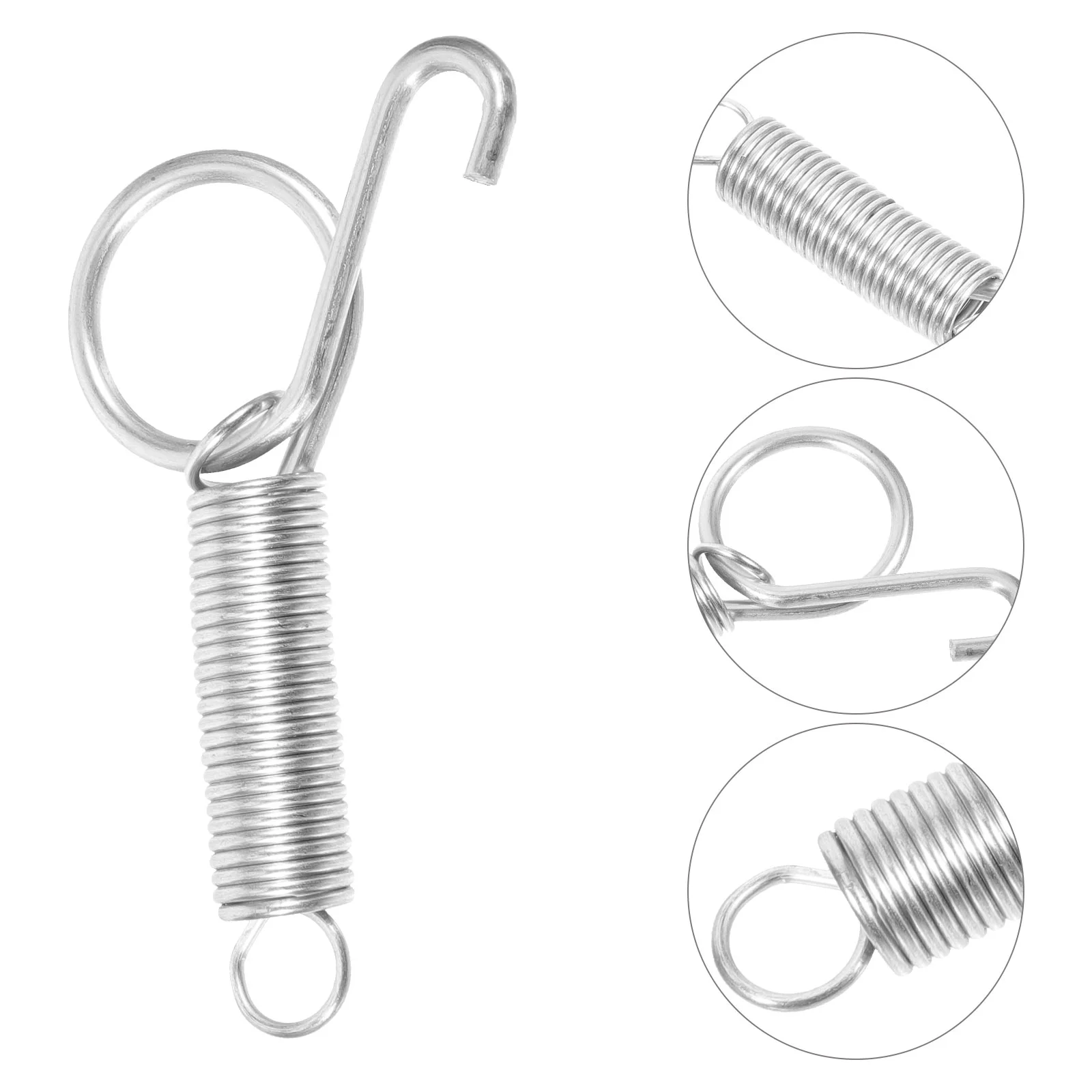 10 PCS Multi Purpose Hanger Rabbit Cage Door Spring Hook Hooks Utensil Fixed Stainless Steel