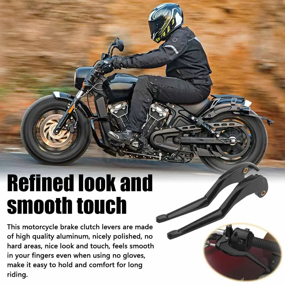 

Motorcycle Accessories 1Pair Black Brake Lever Clutch Lever Fit For Indian Scout Bobber Sixty with ABS 2017 2018 2019 2020 2021