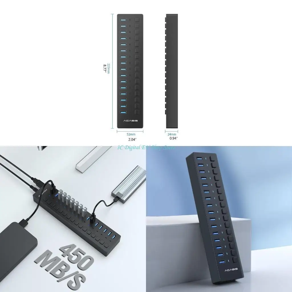 

E74D 16-портовый многофункциональный концентратор питания USB3.0 12 В 7,5 А для планшета