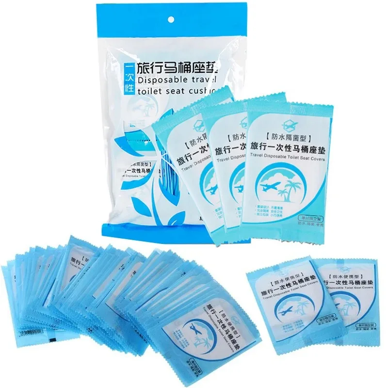 

Одноразовый коврик на сиденье унитаза, водонепроницаемый безопасный коврик на сиденье унитаза для путешествий, кемпинга, аксессуары для ванной комнаты