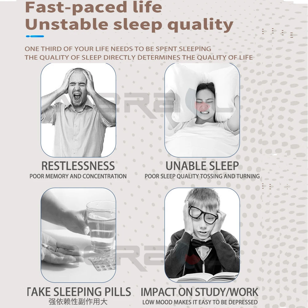 CES Sleep Aid Device Microcurrent Pulse Fast Sleeping Instrument Sleeping Aid Relax Anxiety Insomnia Hypnosis Help Sleep Tool