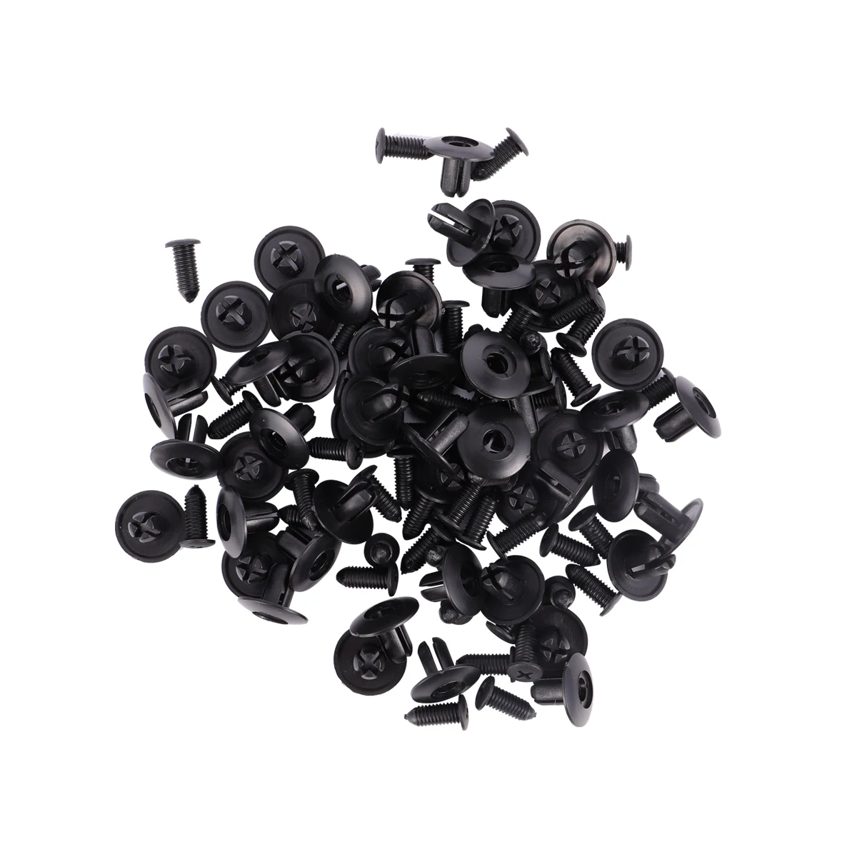 

50pcs Black Plastic Rivets Hole for Car Bumper Fixation Durable Reliable Strong Automotive Repair Supplies Clip