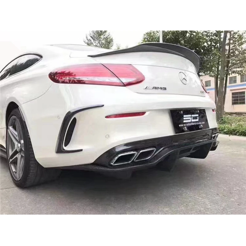 

Carbon Fiber Rear Side Front Air Outlet Diffuser Spoiler For Mercedes Benz C-Class W205 2-door C43 C63 AMG 2014 - 2019