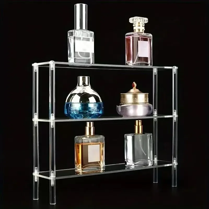 حامل عرض أكريليك عمودي، منظم حامل العطور، رف عرض أكريليك شفاف للأغذية، كب كيك، شخصية أميبو فانكو بوب #5