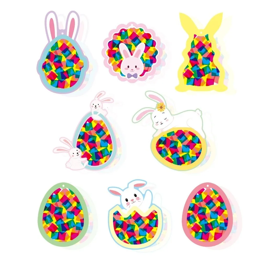 Creative Paper Cutting Kit Ability Training Educational Easter Decoration Colorful Portable Handmade Suncatchers Craft