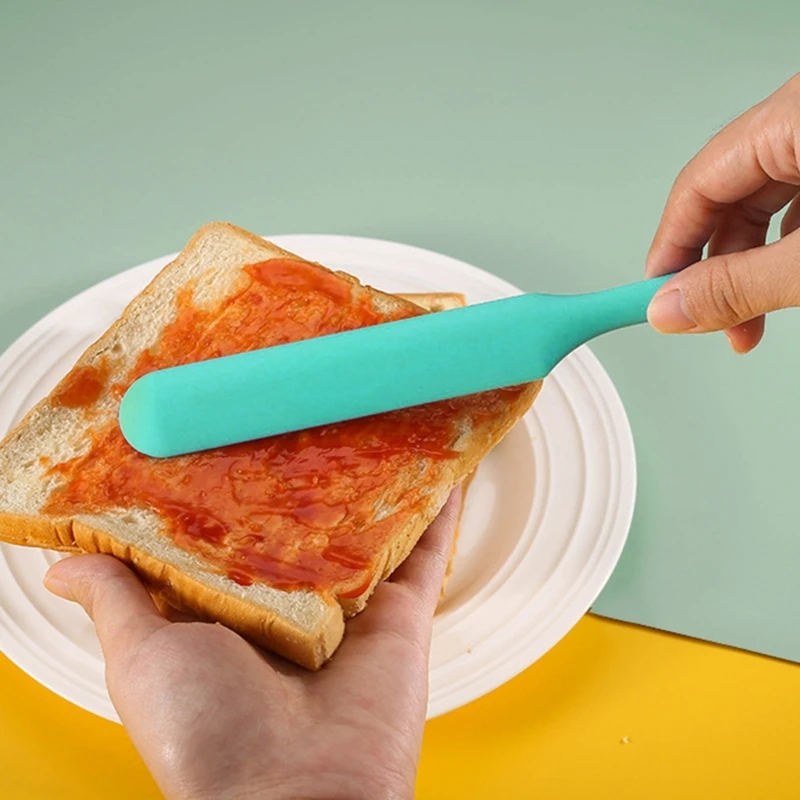 F92B Silicona Spatula Resistente calor Flexible Flexible pieza Spatulas crema larga pieza