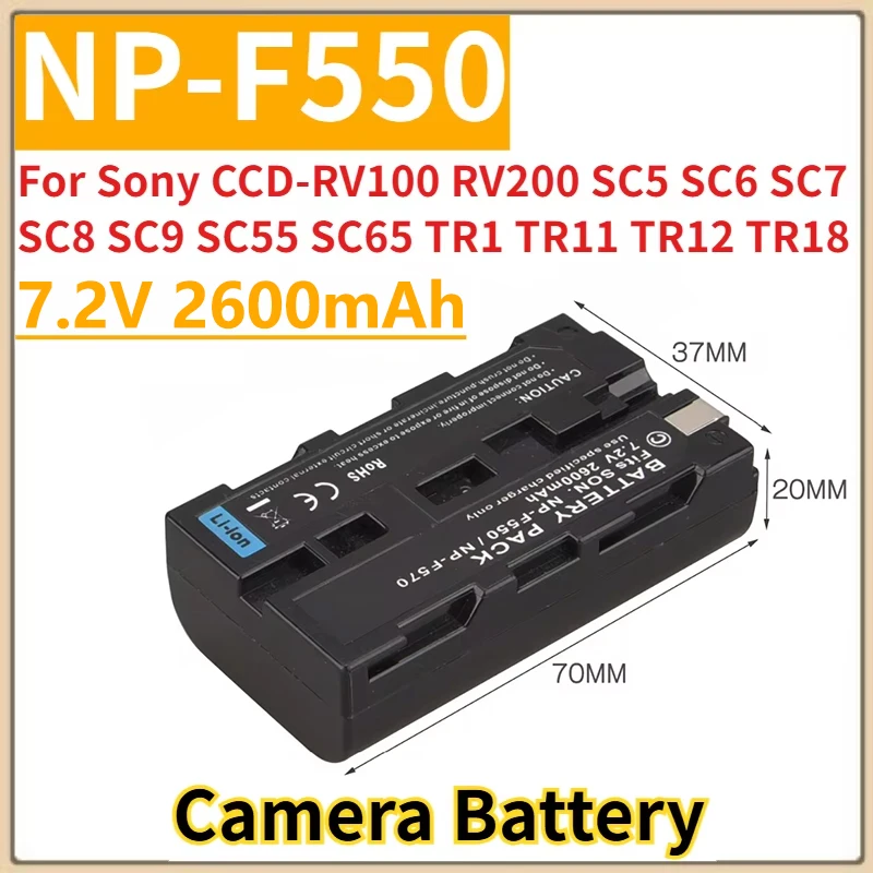 NP-F550 2600mAh NP-F570 NP F570 Battery + LCD Dual Charger for Sony NP-F330 NP-F530 NP-F570 NP-F730 NP-F750 NP-F960 NP-F970