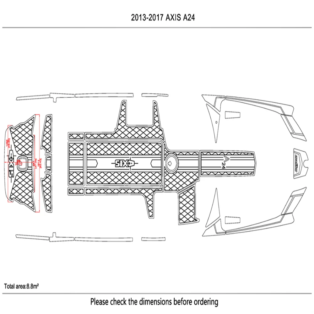 2013-2017 Axis A24 Cockpit Swimming platform 1/4