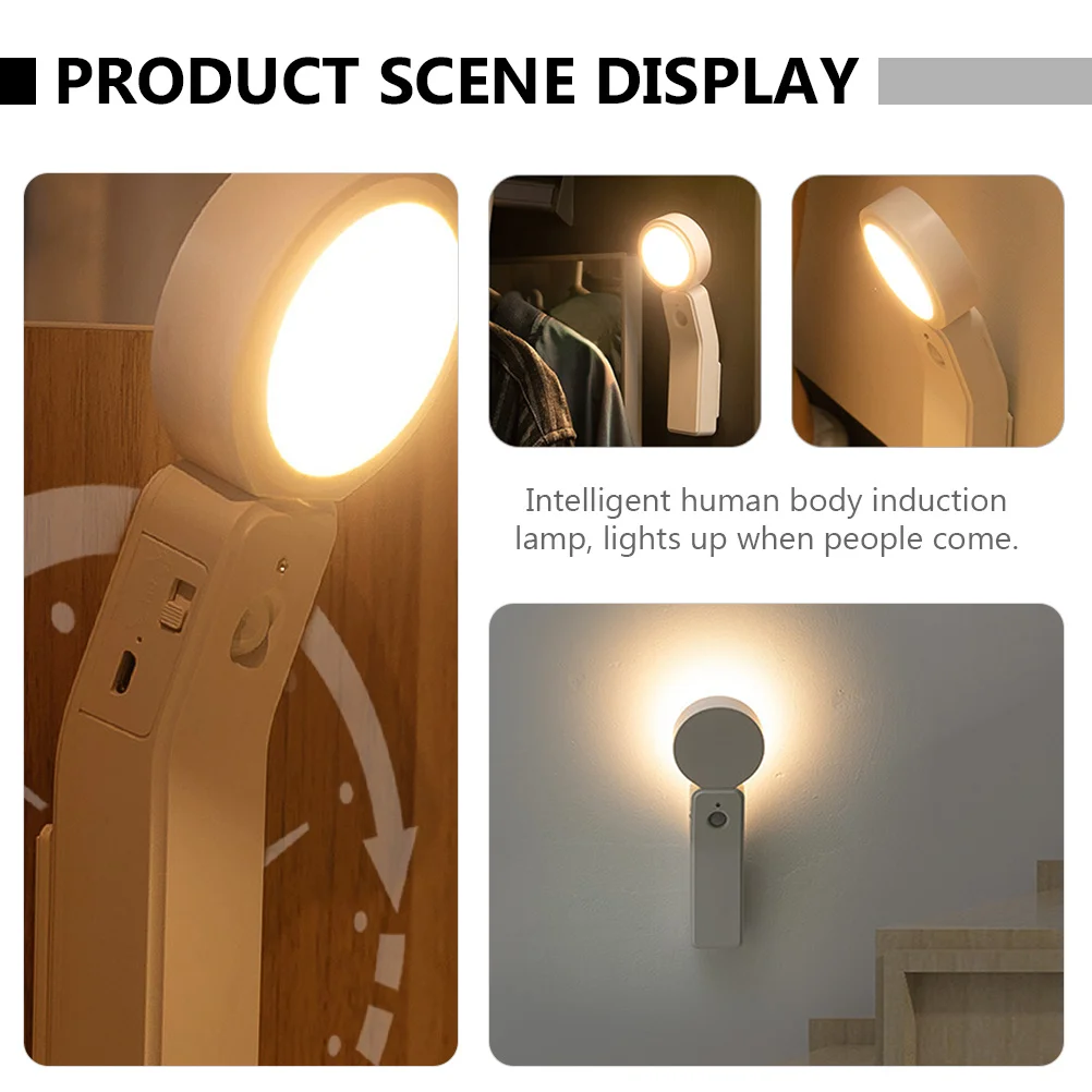 1 セット誘導ナイトライト LED 人体センサーランプ寝室用ホームワードローブ廊下ベッドサイド目の保護
