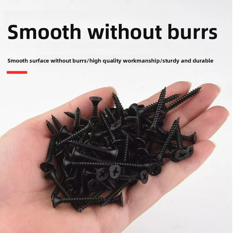 

300PCS High strength dry wall nails gypsum board screws self-tapping nails and hard black cross head self-tapping wood screws