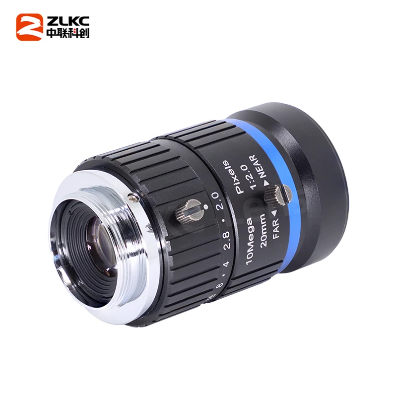 C Mount Lens 10MP 1 Inch 20mm F1.4 Machine Vision Lens Manual Iris FA Low Distortion CCTV  Industrial/Surveillance camera