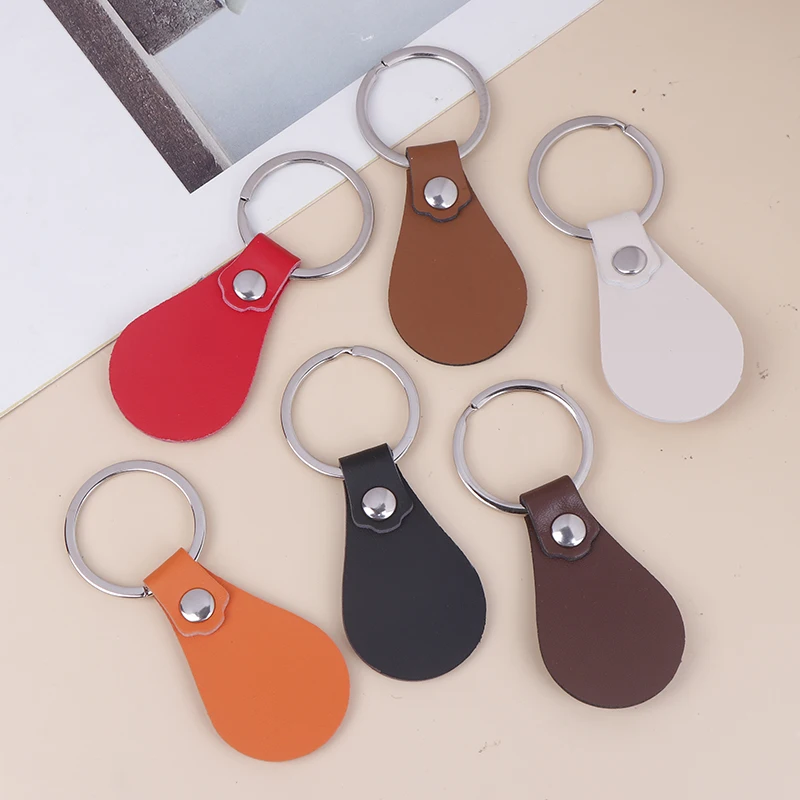 [SH97] PU Leather Key Fobs Blanks Leather Key Fob Kit DIY Craft Key Fobs Blanks With Rivets And Key Rings For Making Keychain