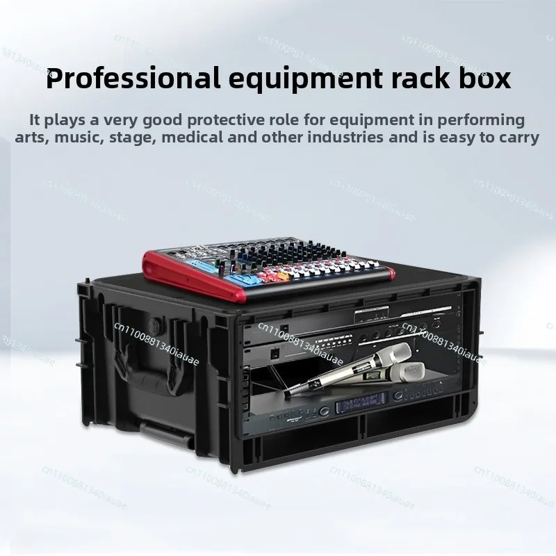 Rack Case, Portable Movable Stage Equipment, Shock Absorption, Dust-proof, Audio and Video Protection Rack Case