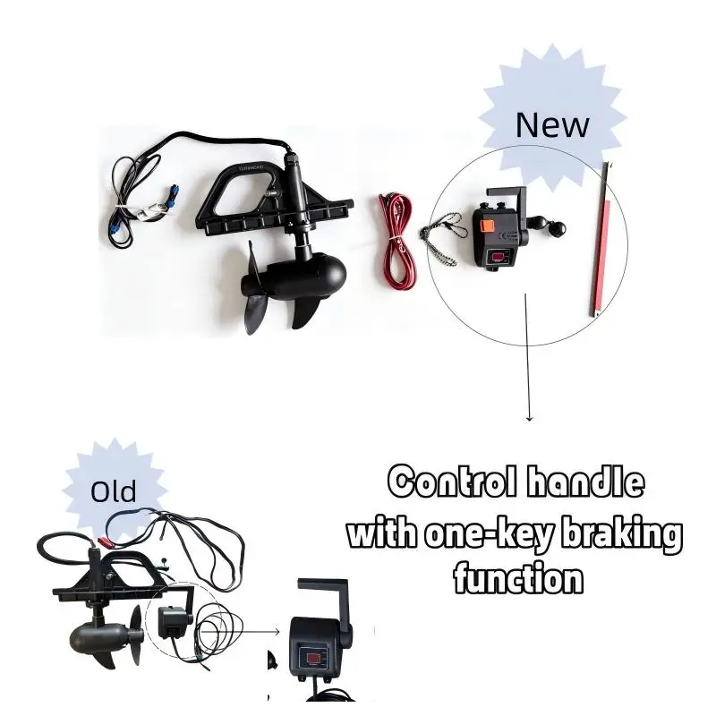 China Factory New Upgraded Waterproof Brushless Hybrid Trolling Motor with One-Key Braking, Kayak Engine for Fin Pedal Kayak