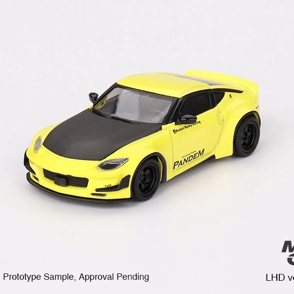 TSM-Modelle MINIGT # 752 1:64 Nissan Z Pandem gelbes Automodell aus Druckgusslegierung als Geschenk