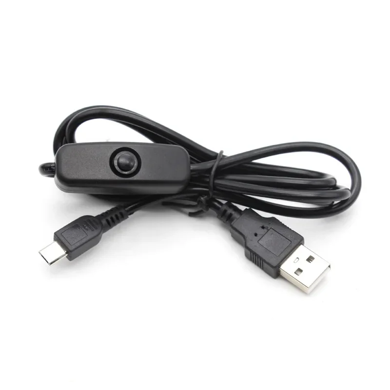 Chargeur de câble USB vers DC avec interrupteur, alimentation AC, Raspberry Pi 4, 4B, 5V, 3A, Micro USB, Type C, 5V, 2,5 A