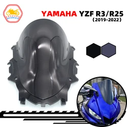 自転車のフロントガラス,ウインドブレーカー,ヤマハ用,yzfr3,yzfr25,19-22,yzf r3,r25,2019, 2020, 2021, 2022,バイクアクセサリー