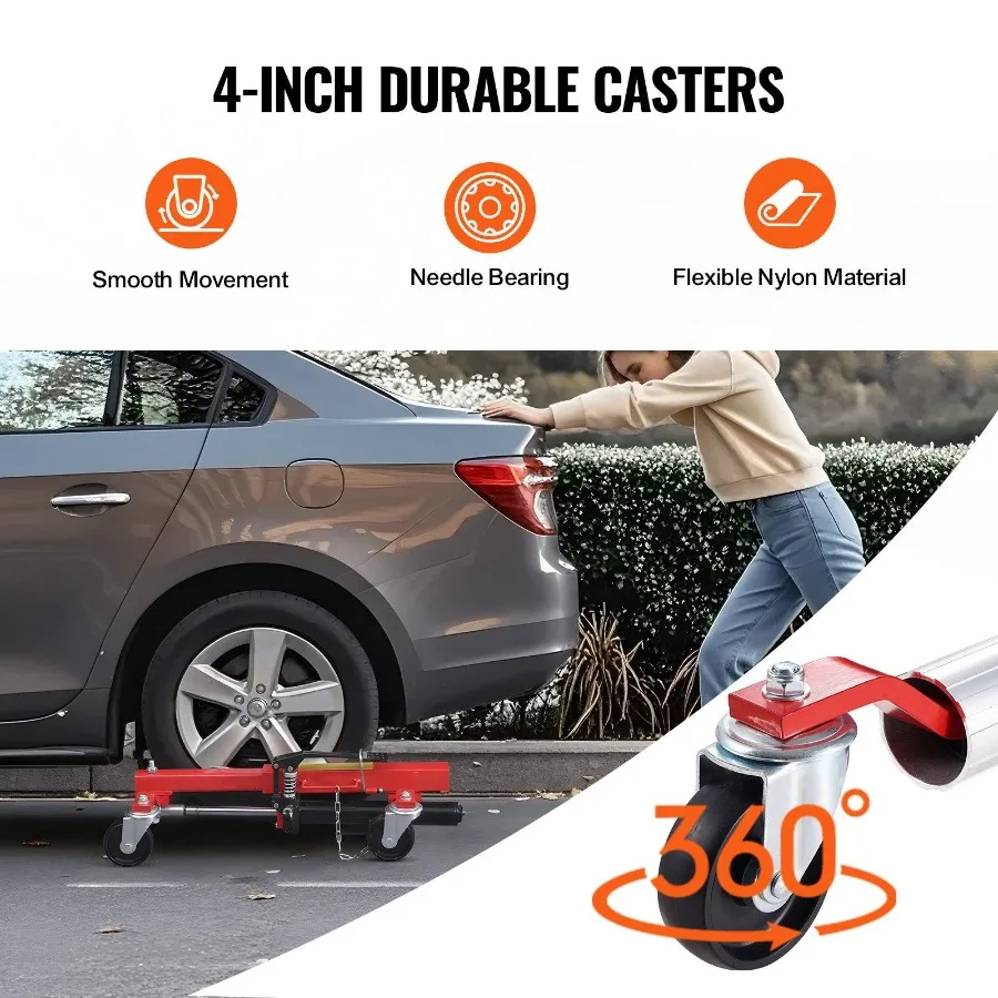 Roue Dolly véhicule robuste positionnement cric de pneu lève-voiture 1500 lb