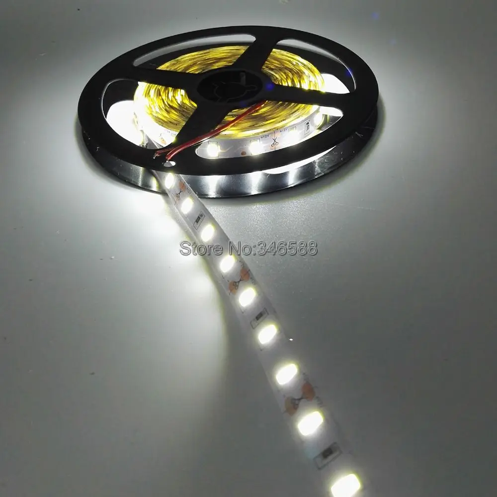 Invoice 5m DC 12V 5730 LED Strip 5630 SMD Flexible LED Strip 60LED/m Warm White Cold White 4000K IP20 IP65Waterproof