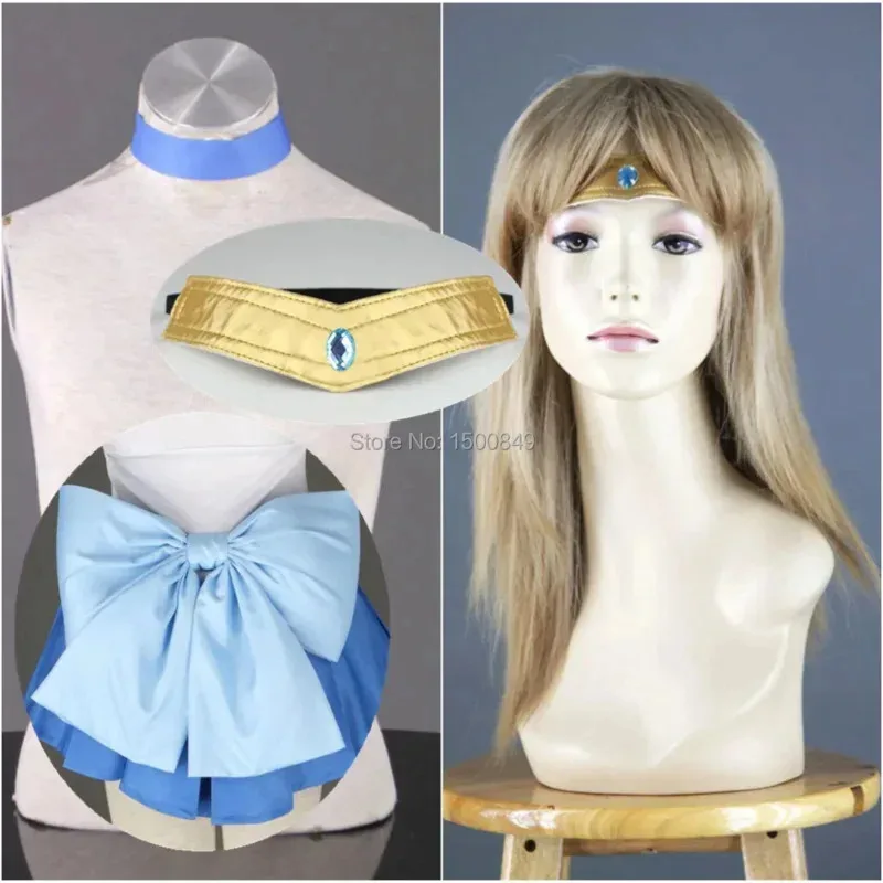 

DY20Аниме Костюм Косплей Athemis Sailor Ami Mizuno Mercury Платье на заказ Банты Перчатки Носки Повязка на голову Дети Взрослые Хэллоуин Па