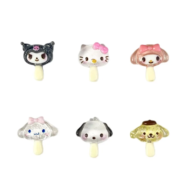 Breloques pour ongles Popsicle, 50 pièces/paquet, paillettes ma mélodie et Hello Kitty, Nail Art en résine, décoration d'ongles d'été mignonne pour manucure à faire soi-même