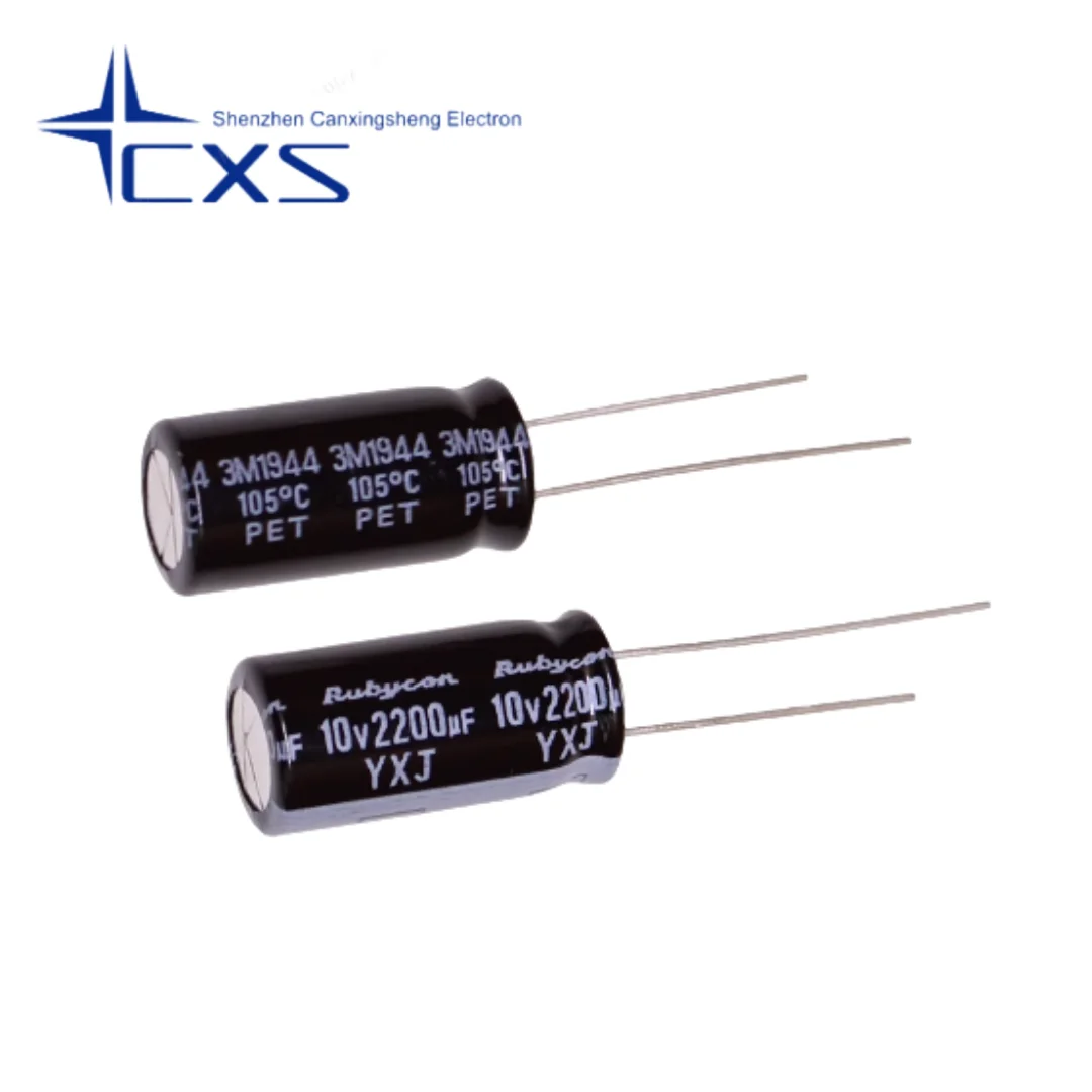 

20PCS 2200UF 10V Imported Aluminum Electrolytic Capacitor 10v2200uf 10*20 Ruby YXJ High Frequency