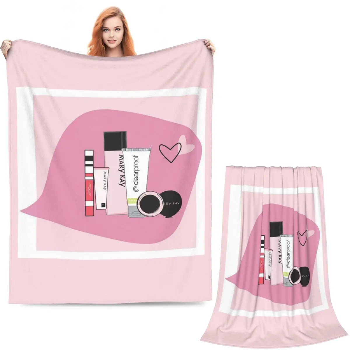 Mary Kay Blankets Soft Warm Flannel Throw Blanket Bedding for Bed Living room Picnic Travel Home Couch
