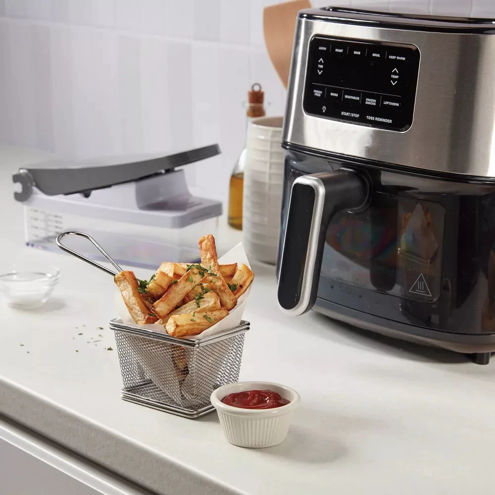 Fruit and Vegetable Chopper with Container,Food Chopper with Stainless Steel Blade,Kitchen Veggie Cutter for Potato Onion Tomato