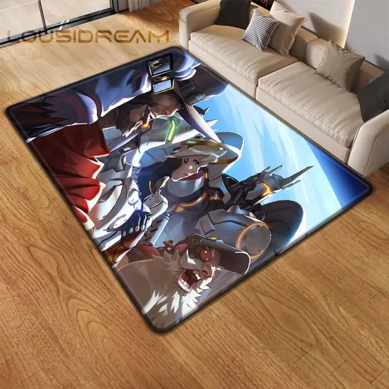 GAME OverWatch Gunfight Carpet Kitchen Mat Entrance Doormat Bedroom Floor Decoration Living Room Carpet Bathroom Anti-slip Rugs