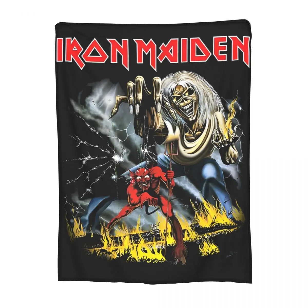 Music Rock Heavy Metal Band Blankets Ironed-Band-Maidened Wool Throw Blanket Bedding Couch Personalised Soft Warm Bedsprea