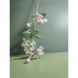 1pc Handmade Cherry Blossom Arrangement Bouquet Crocheted Living&Study Room Decora Bouquet Finished Flower Bouquet Accessories
