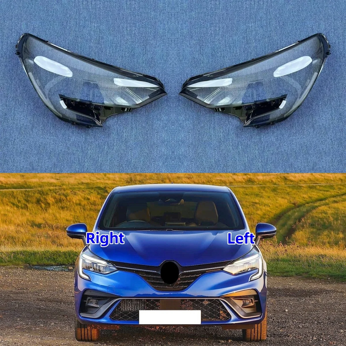 

Для Renault Clio 5 2019 2020 2021 2022, автомобильный аксессуар, крышка объектива фар, прозрачный абажур, стекло