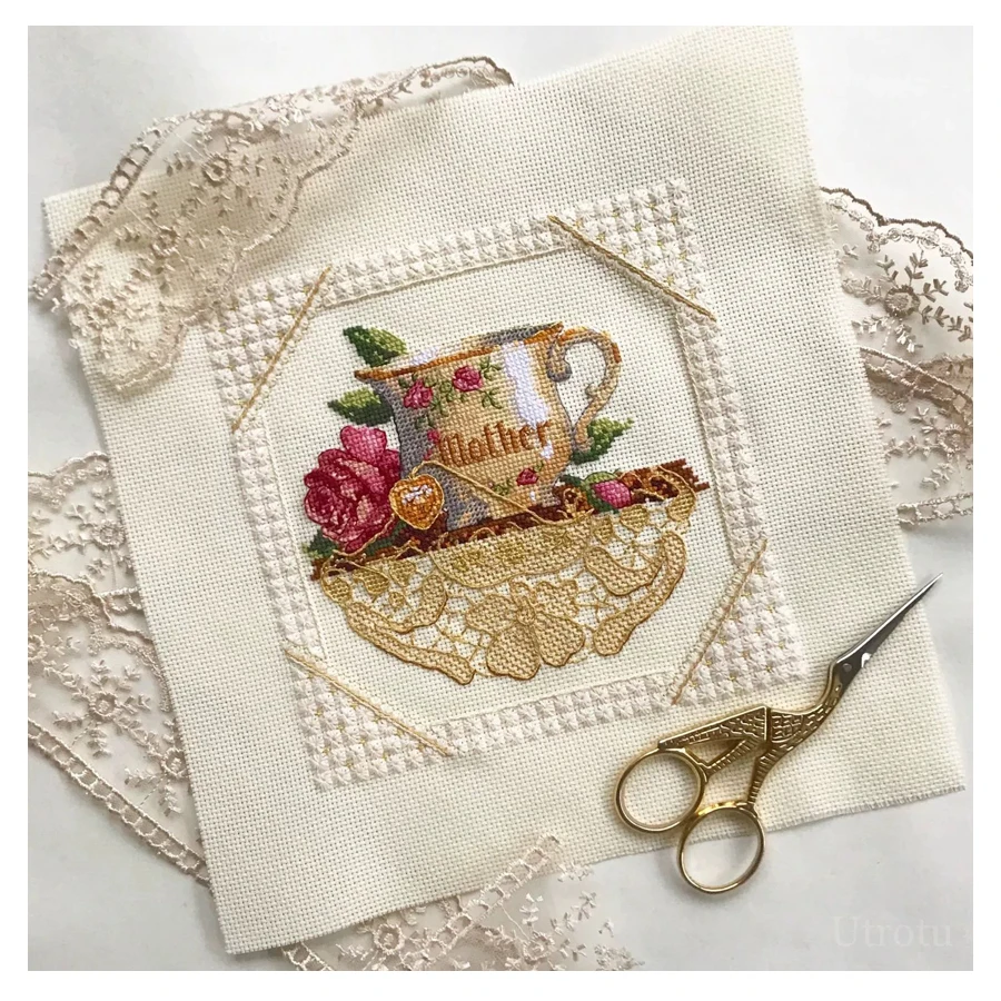 Amishop FREE Delivery Hot Sell Top Quality Counted Cross Stitch Kit Cup For Mother Dim 6709, Mother's Day Gift