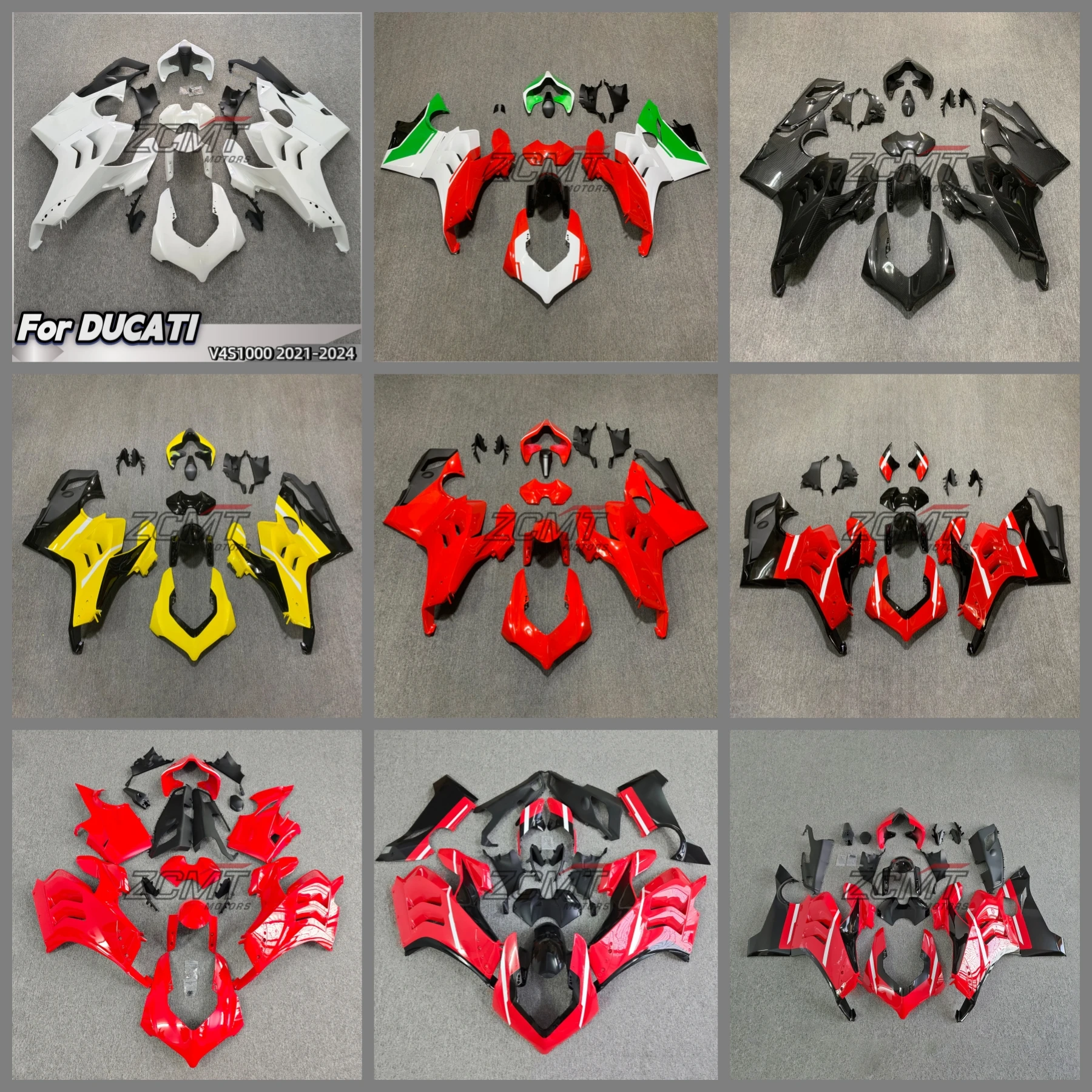 For DUCATI PANIGALE V4 V4S V4R 2021 2022 2023 2024 Motorcycle Fairing Kits Front Rear Mudguard Side Panel Tail Hump Exhaust Cove
