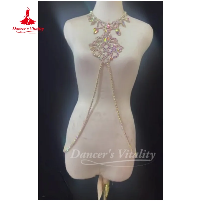 BellyDance Performance Accessories Senior AB Stones Necklace Dancer Oriental Dancing Competition Ornament Dancer's Vitality