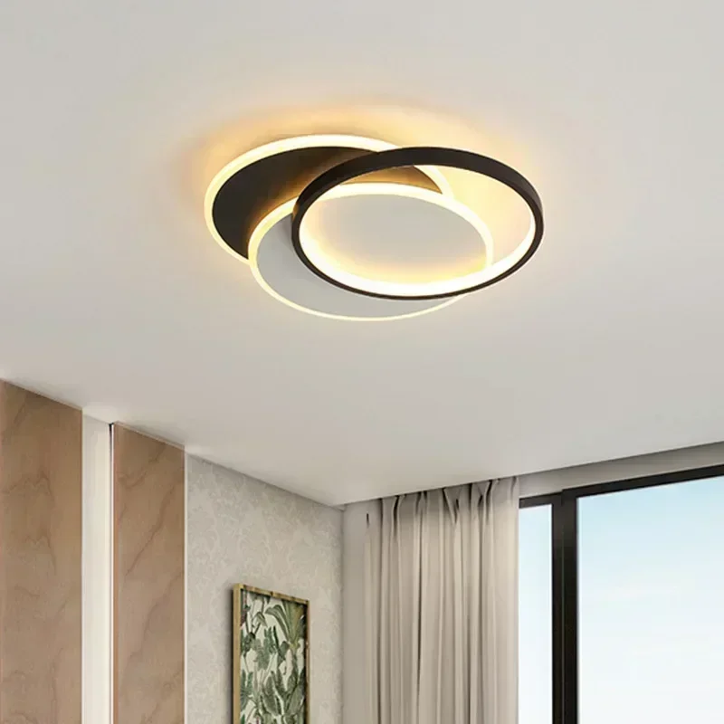 Simple Round Square Home New Modern LED Chandelier Dimming Lights Living Dining Room Kitchen Bedroom Hall Lamps Indoor Lighting