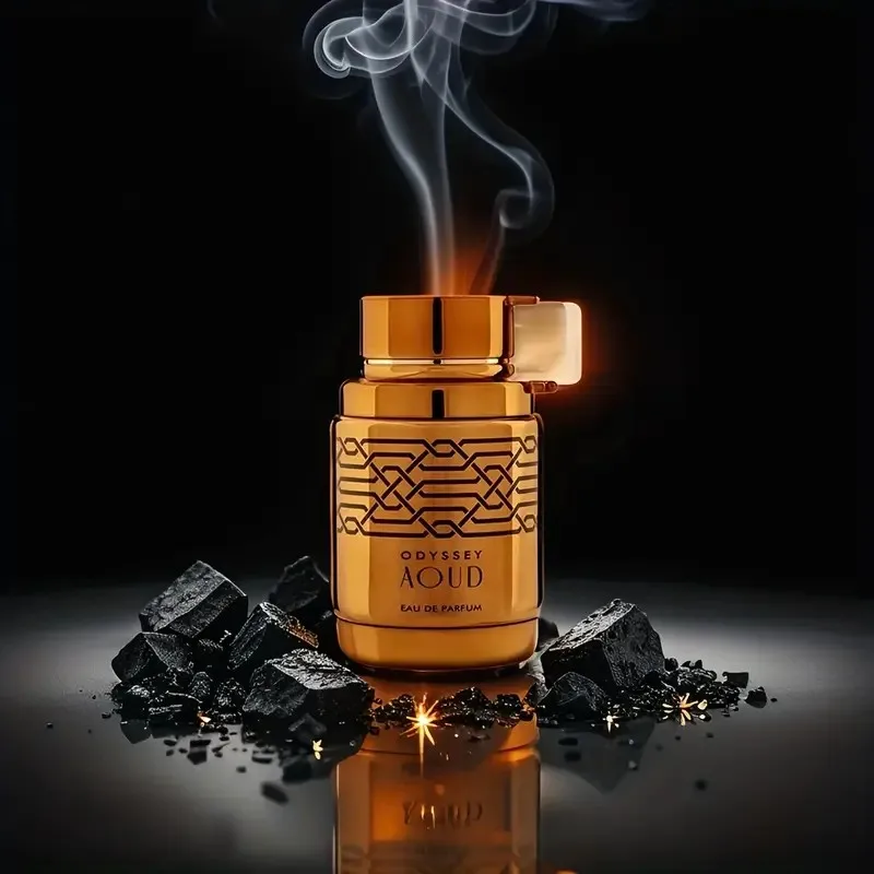 

Armaf Odyssey Aoud Edition Men's Light essence spray, 3.4 oz., strong wooden fragrance, unique bottle design