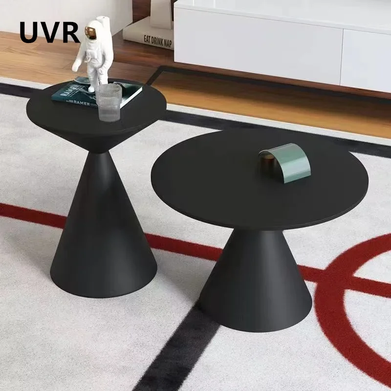 UVR Round Coffee Table Household Living Room Sofa Side Corner Table Bedroom Bedside Table Hotel Small Side Table Coffee Table