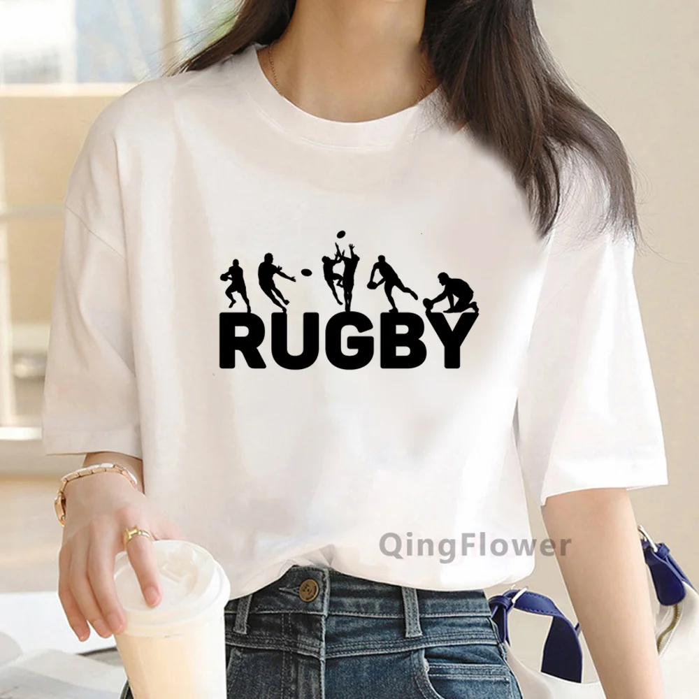 Rugby tshirt women Japanese t shirt female manga designer graphic clothing