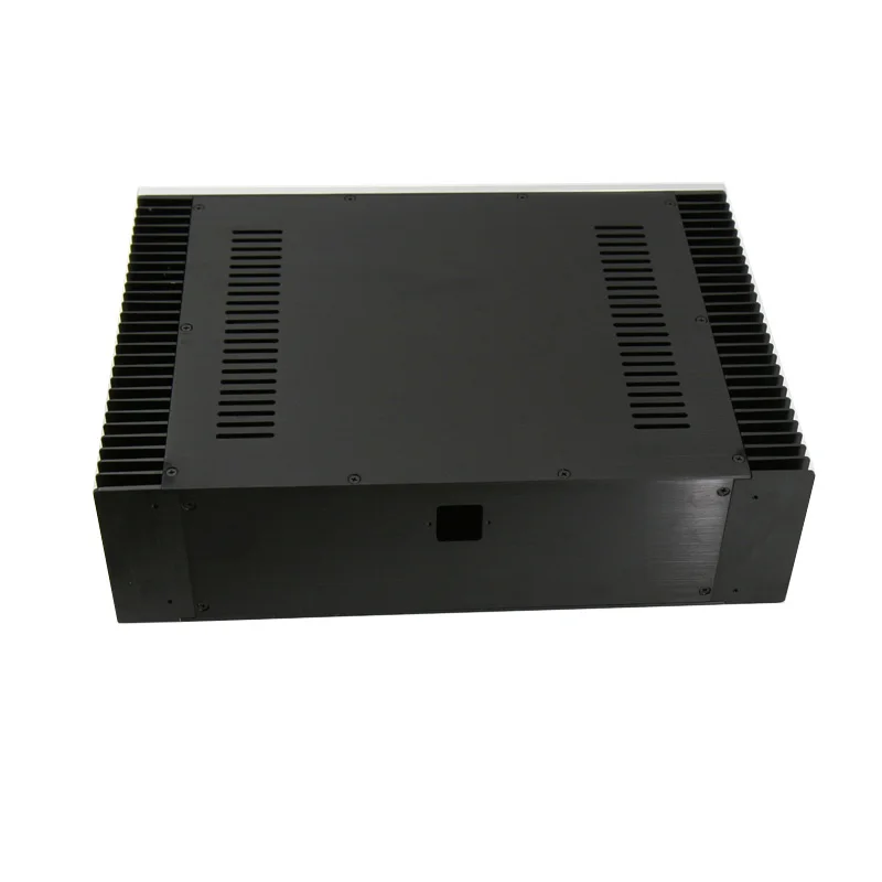 Châssis d'amplificateur de puissance tout aluminium avec dissipateurs de chaleur des deux côtés, boîtier d'amplificateur audio bricolage, coque, 430x120x310mm