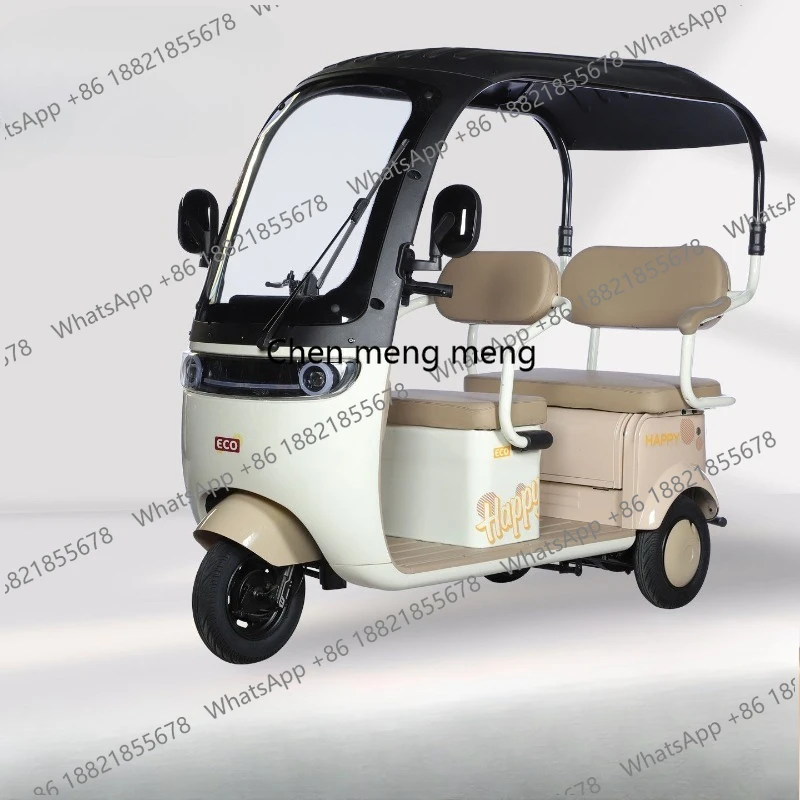 

Электрический трицикл для домашнего использования с навесом, скутер для пожилых людей, двухцелевой (пассажирский и грузовой) электромобиль для перевозки и доставки детей, на батарейках.