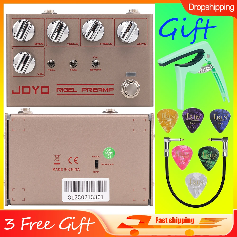 

JOYO R-24 RIGLE PREAMP Effects High Gain Preamp Simulation 3 Band EQ Overdrive Pedal Control Guitar Effect Clean Futuristic Tone