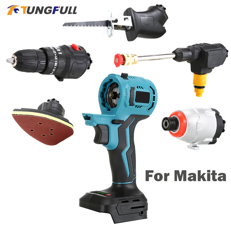 Cordless Oscillating Multi Tool Ferramenta Portátil para Makita Multi Chainsaw Drill Jig Alternando Saw sem Bateria