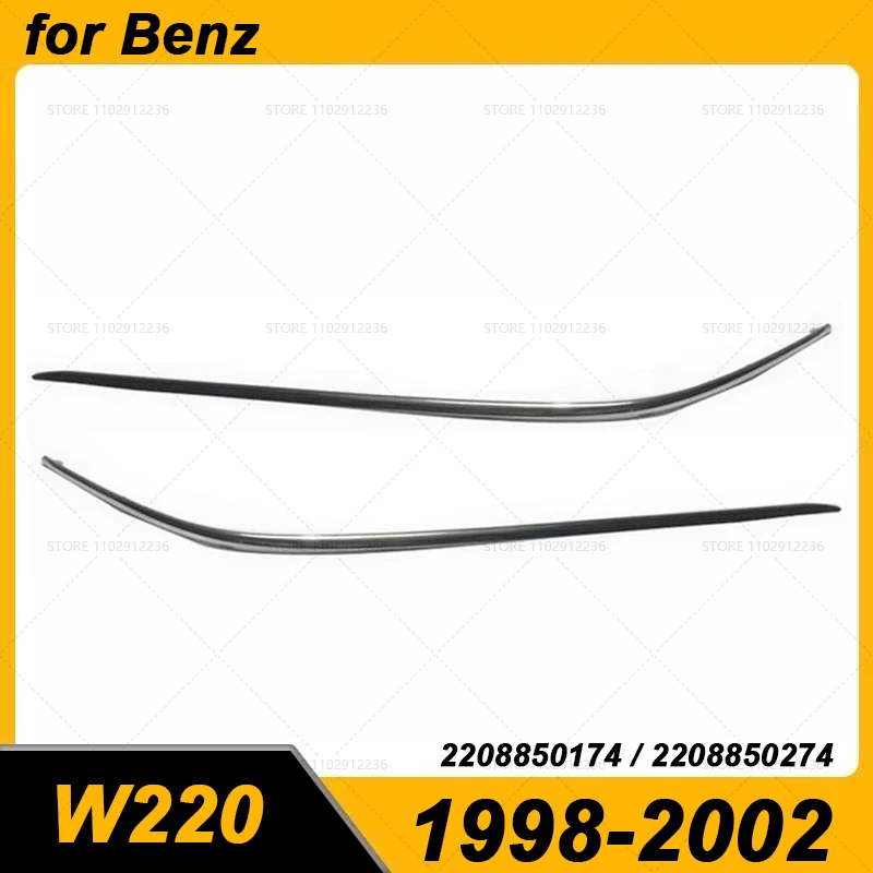 Para Mercedes Benz 1998-2002 Clase S W220 moldura exterior del parachoques delantero 2208850174 2208850274