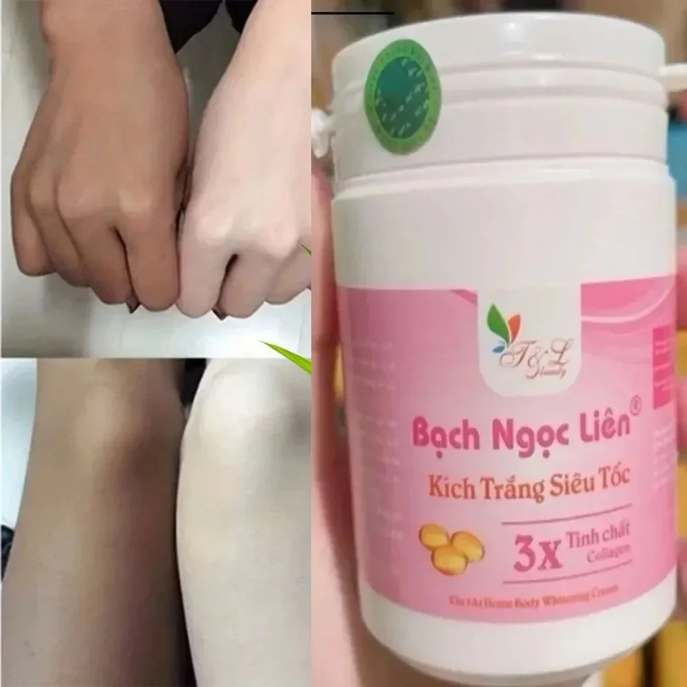 

brighter whiteness Kem kích trắng bạch ngọc liên 3X tinh chat collagen 2in 1 at home kem body siêu trắng Remove dark